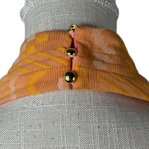 Eva Franco Anthropologie Citrus Orange Knit Summer Wrap Halter Top - Picture 7 of 9